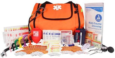 Dixie EMS Large Padded FIRE Rescue Trauma Bag- Orange