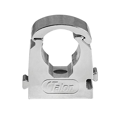 Talon - 15mm Single Hinged Pipe Clip x10 - Chrome - 360° Fixing for Pipework - UV Stabilized - Up to 85°C - Safe for Use On Plumbing, Gas and Air Conditioning Pipe