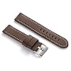 diloy Waxed leather vintage watch strap white stitching – For sport or classic watches – Sizes 18mm 20mm 22mm 24mm 26mm – Handmade – Brown or black 384 Dark Brown 20mm #2