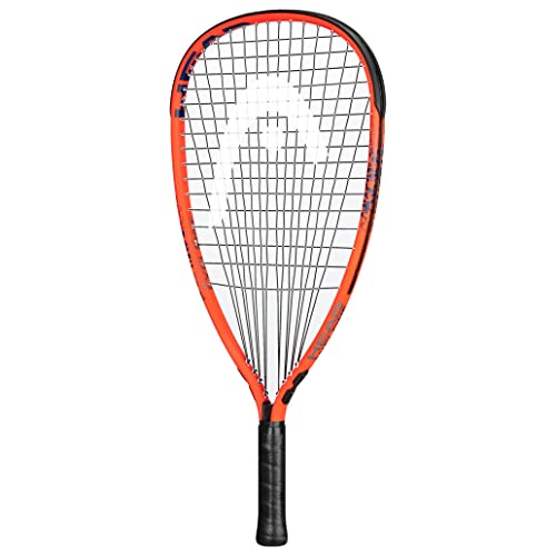 HEAD MX Cyclone 190 Club Racquetball Racket - Pre-Strung Light Balance Racquet,Blue/Orange