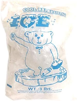 AquaNation - 3lbs BPA Free Food Grade Safe Plastic Ice Bags (Pack of 100) Puncture Proof 9 x 15.5 inch (1.25 mil) with Twist Ties