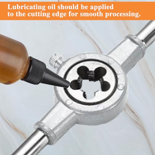 LEONTOOL 1/5.1 cm-28 UNEF Gewindeschneider-Set, HSS 1/2 x 28 UNEF Hochgeschwindigkeitsstahl, Maschinengewindebohrer mit rundem Gewindeschneider, Rechtshänder, Gewindeschneider-Set für Mutterschrauben,