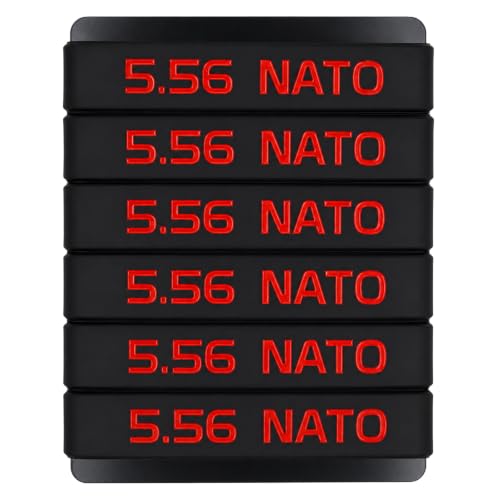 STETELLIX 5.56 NATO Magazine Marking Bands, Red 6 Pack