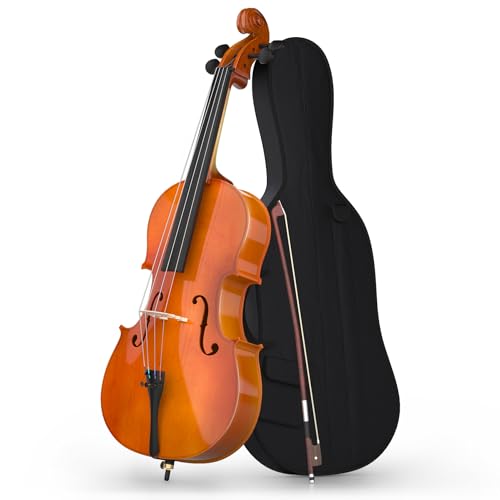 Comparison: Best Cello Non Stick Set 5 Doredo Cello 4/4 Kit, Acoustic Cello for Adults,Students,Beginners,Complete Full Size Cello Instrument Set with Portable Bag, Bow, Rosin, Natural