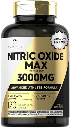 Carlyle Nitric Oxide Supplement 3000mg | 120 Capsules | with L-Ar...