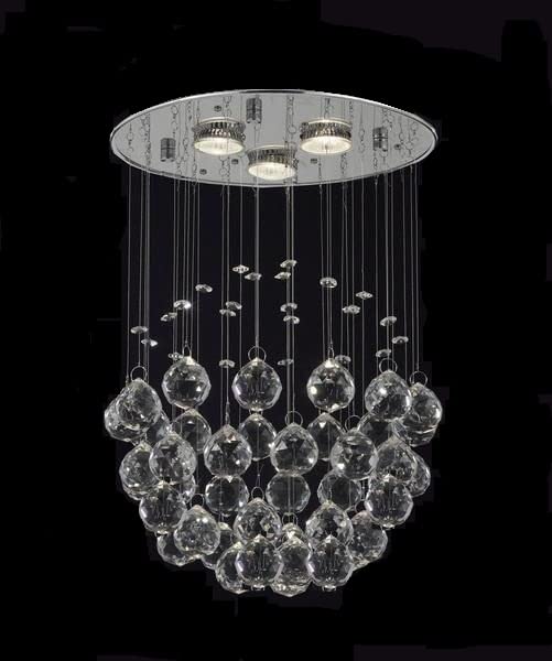 CRYSTA WORLD 4-Lights Modern Chandelier K9 Crystal Chandelier Light Fixture,Modern Flush Mount Ceiling Light Fixtures Raindrop Chandelier for Bedroom,Dining Room,Living Room,H18 x D12-image-48