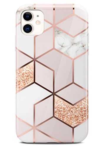 Coque iPhone 12 mini silicone pailleté effet marbre haut de gamme Sense