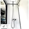 WMF Mobile Home RV Tub & Shower Faucet, Smoke Double Handles, 4 on Center, Non Metallic, for Travel Trailers, Campers Must Haves, Motorhomes Accessories, Farmhouse
