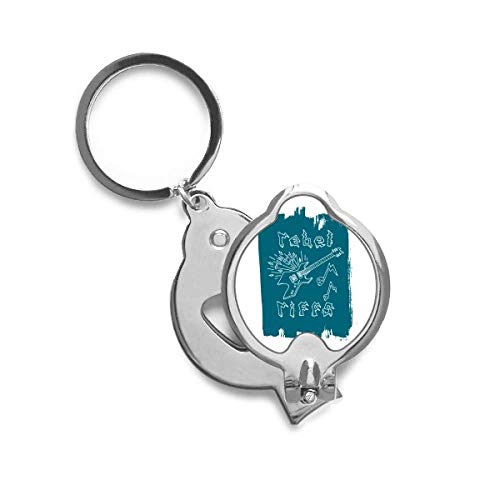 Coupe-ongles bleu motif guitare électrique pour votre manucure nomade