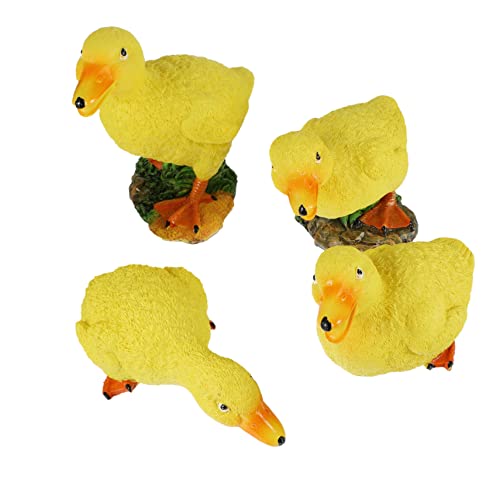BESPORTBLE 4pcs Resin Duck Simulation Decor Garden Landscape Safe and