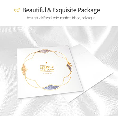 100% Pure Mulberry Silk Medium Square Scarf Head Scarf For Women 27"'X27"(In) Natural Silk Neckerchief Printed Headscarf With Gift Packed (5) #TOP5