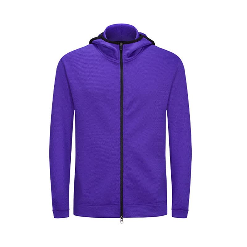 Sweat-shirt en maille légère homme contre la fraîcheur matinale veste sport zippée avec poche
