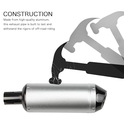 ABCERRSI 1.1\" Motorcycle Slip On Muffler,28mm Universal Muffler Exhaust Slip on Exhaust Pipe Clamp Pipe For Dirt Bike Street Bike Scooter ATV Racing
