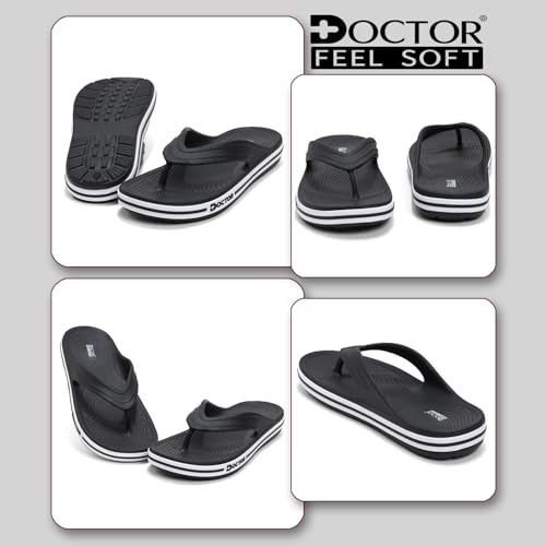 Image of Men's Comfort Flip Flops with Cushioned EVA Sole | Lightweight Anti-Slip Everyday Wear Slippers for Walking, Home, Outdoor & Casual Use