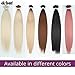 DÉBUT Long Straight Hair 6 Bundles 26 28 30 Inches High Temperature Fiber 300g for Full Head Synthetic Hair Weave 1B Color