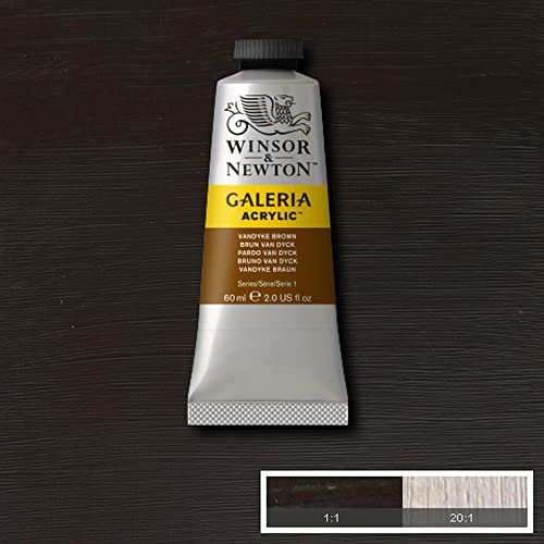 Winsor & Newton Galeria Acrylic Color, 60Ml (2-Oz) Tube, Vandyke Brown #TOP1