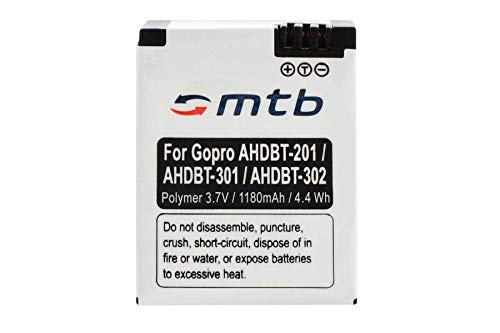 2 Akkus für GoPro Hero3 & Hero3+ Black, White, Silver Edition - 1180mAh Polymer - - Image 4