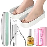 YGQQOY Toe Nail Soaking Bowl, Acetone Soak Off Bowl,Toe Soak Tray,Soak Off Gel Polish Remover Bowl,Foot Soak Pedicure Bowl, Pedicure Tools Set