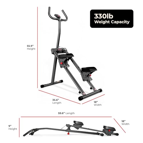 Image of Sunny Health & Fitness Stair Stepper & Climber Exercise Equipment for Home Workout, Compact Cardio Training Machine