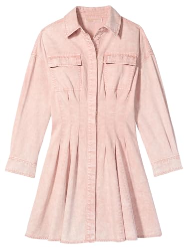 Michael Kors Women's Denim Pleated Shirt Dress3