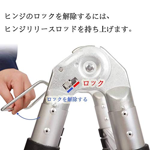 DayPlus 伸縮はしご 両用梯子 脚立最長 2.5M+2.5M 伸縮はしご最長5m 兼用脚立 の商品画像 4
