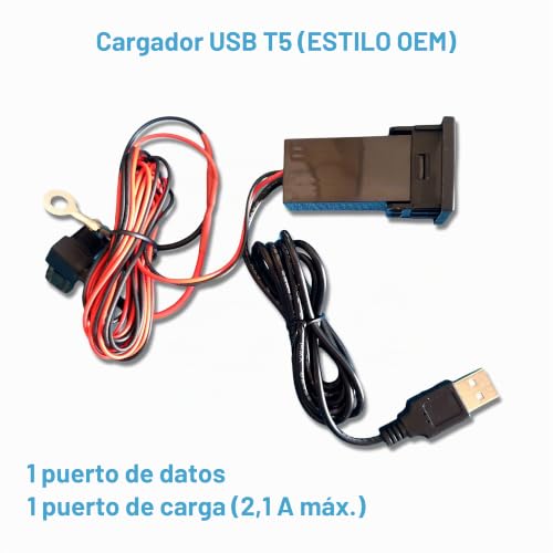 Puerto de datos y puerto USB VW T5 extensor de carga para salpicadero plano 3