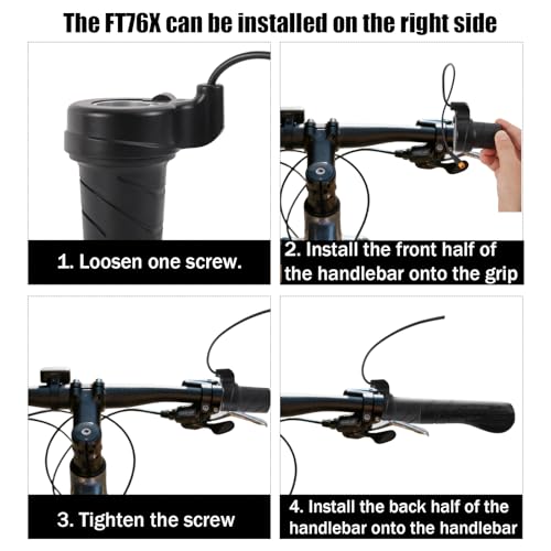 image for BTFO FT76X Half-Twist Throttle Set, Black Waterproof Half-Twist Handle