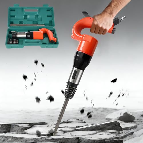 Demolition Air Hammer with 10J/min Force, Pneumatic Chipping Tool for Concrete, Brick, and Weld Removal in Construction