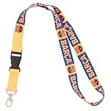Desert Cactus FC Barcelona Lanyard Barça Barca Football Soccer Car Keys ID Badge Holder Keychain Detachable Breakaway Snap Buckle (Lanyard B)
