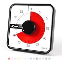 Minuterie Visuelle Pour Enfants Et Classe - Timer Arc-en-ciel Avec Compte à Rebours Numérique 60 Min - Gestion Du Temps Pour Devoirs, Sport, Cuisine - Matériau ABS