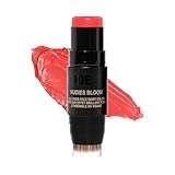 Nudestix Nudies Bloom All Over Dewy Color – 3-in-1 Cream Blush Stick for Cheeks, Eyes & Lips with Built-In Brush | Sheer, Glossy Finish | Vegan, Long-Wear, Multi-Use Makeup (Poppy Girl)