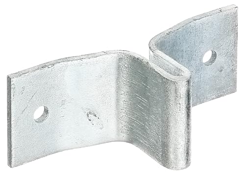 Alberts 843656 Patte pour poteau de clôture en profilé T | galvanisé à chaud | 114 x 40 mm | kit de 10