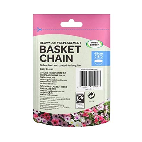Smart Garden Products Heavy Duty 4-Way Replacement Chain for Hanging Baskets - Black