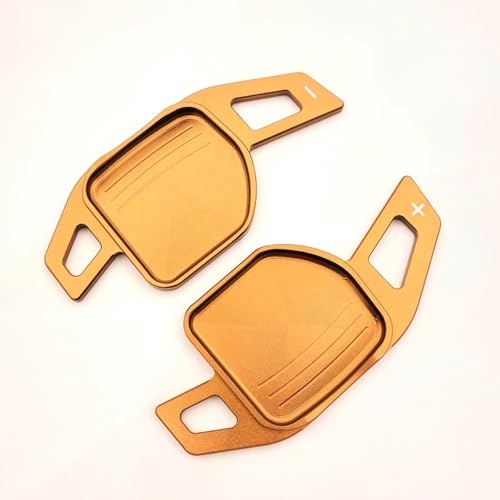 Compatible With Cupra For Ateca 2018 2019 2020 対応 1ペア 車用ステアリングホイールシフトパドルエクステンションステッカー インテリアアクセサリー(Brown)