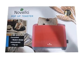 NOVELLA Jazz Pop Up Toaster Modern Design Toaster Machine For Your Home And Kitchen 2 Slice Automatic Pop