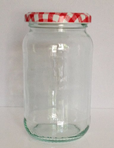 Nutley's Lot de 380 ml Jam et Pickle Pot Couvercle - Vichy rouge Cover