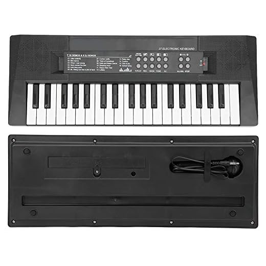 Tastiera elettrica Pianoforte, 37 tasti Pianoforte Microfono Funzione di registrazione Strumento musicale per bambini Giocattolo 2 toni, 16 canzoni, 4 ritmi, 4 percussioni, Organo elettronico