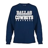 NFL Dallas Cowboys Mens Long Sleeve Practice Tee, Navy, X-Large