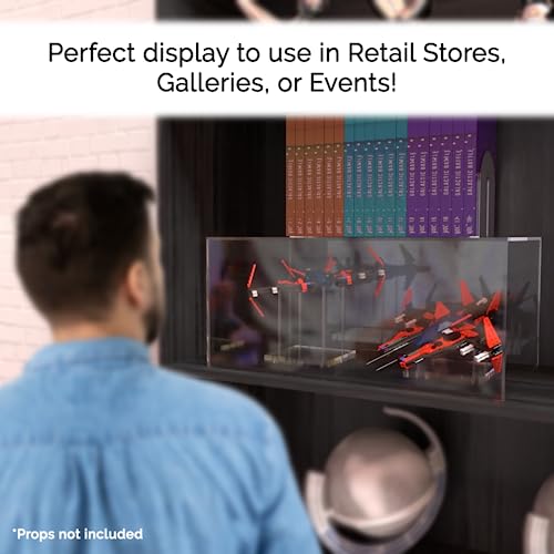 20\" x 12\" x 9\" Clear Acrylic Display Box with One Open Side No Lid Versatile Rectangular One Piece Retail Product Riser or Merchandise Storage Bin by Marketing Holders