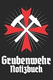 grubenwehr logo  Grubenwehr Notizbuch: Notizbuch mit Kästchen (128 Seiten) - Für Freunde der Grubenwehr, von Bergbau und Ruhrpott und als Geschenk.