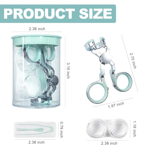 Image of Contact Lens Applicator Tool - Eye Contact Removal Tweezers, Scleral Lens Inserter, Contact Lens Case, Contact Lens Eyelid Wearingtool for Travel