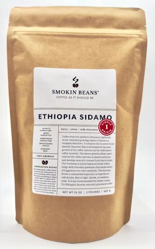 Café en grano verde Etiopía Sidamo natural 2 libras