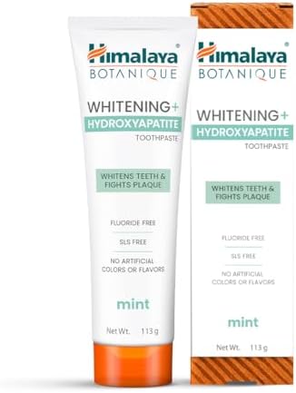 Himalaya Botanique Whitening Hydroxyapatite Toothpaste, nHap, Mint, 113g