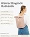 Johnny Urban Rucksack Damen & Herren Klein Rosa - Robin Small - Kleiner Rolltop Daypack mit 12 Zoll Laptopfach - Tagesrucksack für Uni City Business - Wasserabweisend