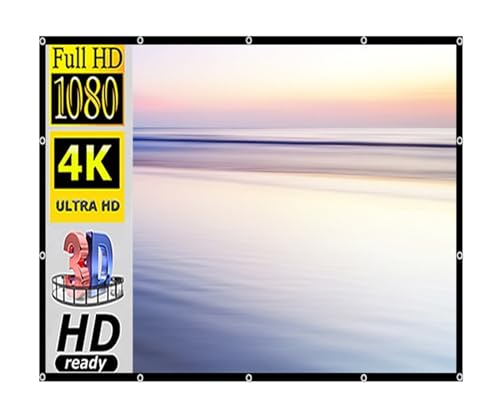 Pantalla de proyector 150 16:9 desplegable portátil para cine en el jardín