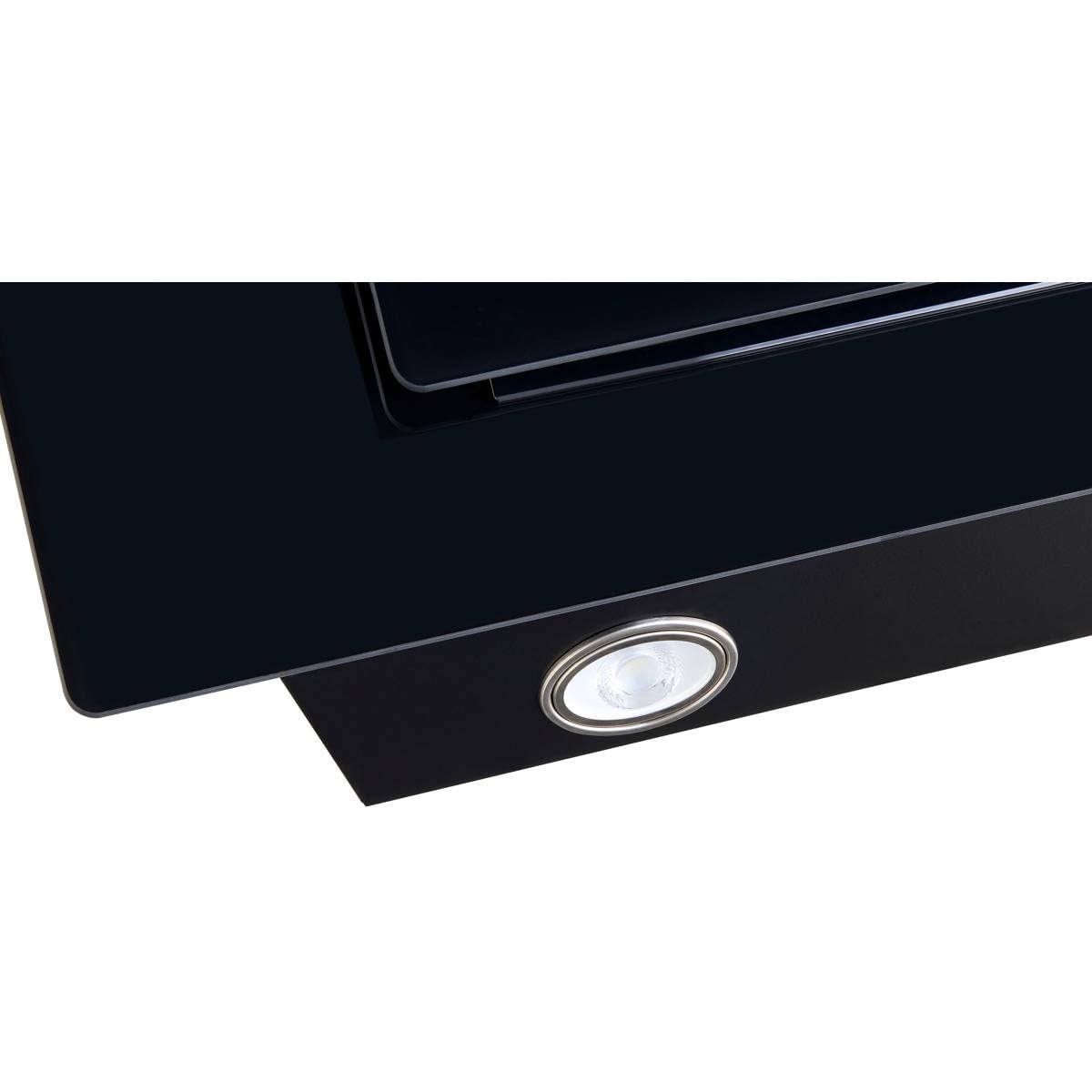 Exquisit® Campana Extractora Cocina, 80Cm, Capacidad de Extracción máx 350 [M³/h], Color Negro, Consumo 44 kWh/año, 3 Niveles de Potencia, Rumorosidad 66 dB(A).