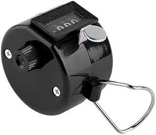 Ashley GAO 4 Digit Portable Convenient Plastic + Metal Hand Held Tally Counter Manual Palm Clicker Number Counting Golf