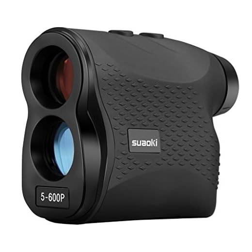 SUAOKI - 600m Telémetro de Golf, Telémetro Prismático Profesional Monocular Medidor de Distancia Larga, 6X Aumento,con Bloqueo de bandera, Distancia, Medición de Velocidad, Negro