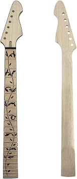 Maple Guitar Neck maple Fretboard 22 fret 25.5inch Firebird Head Black Vine Inlay Unfinished bolt on