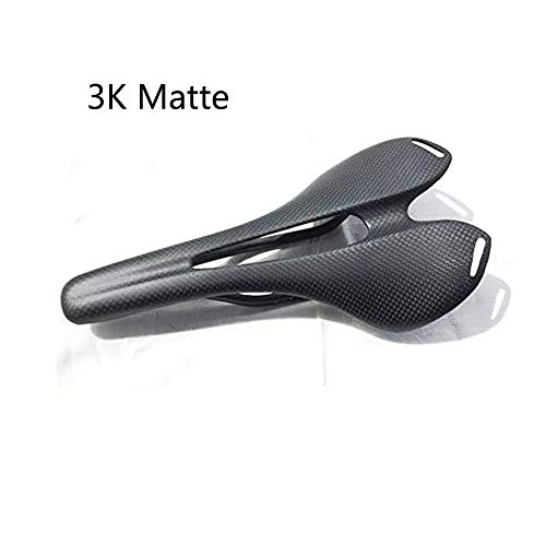 QIKU Mountain MTB Road Bike Saddle Fibra de Carbono Completa 3K Brillante o Mate (3Kmatt)